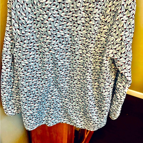 BODEN Esme Heron Blue Crocus Flower Top Lightly Worn US - Picture 4 of 7